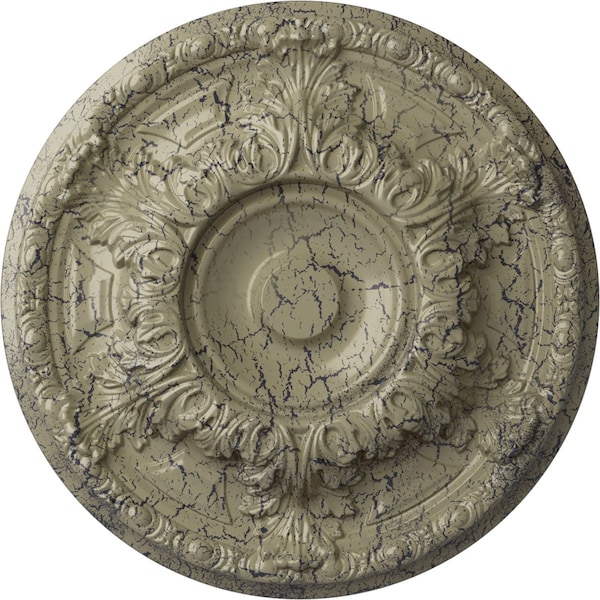 Ekena Millwork Granada Ceiling Medallion (Fits Canopies up to 7 1/8"), 19"OD x 1 1/2"P, Castle Stone Crackle CM19GACSC - main